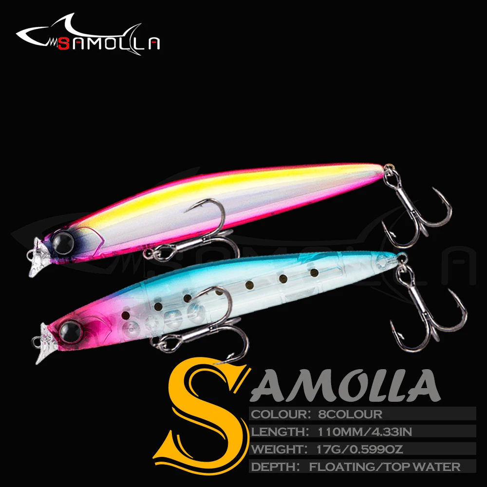 Fishing Accessories Lure Minnow Weights 17g 110mm Flaoting Topwater Bait Pesca Carpe Equipment Isca Artificial Mino Baits Leurre