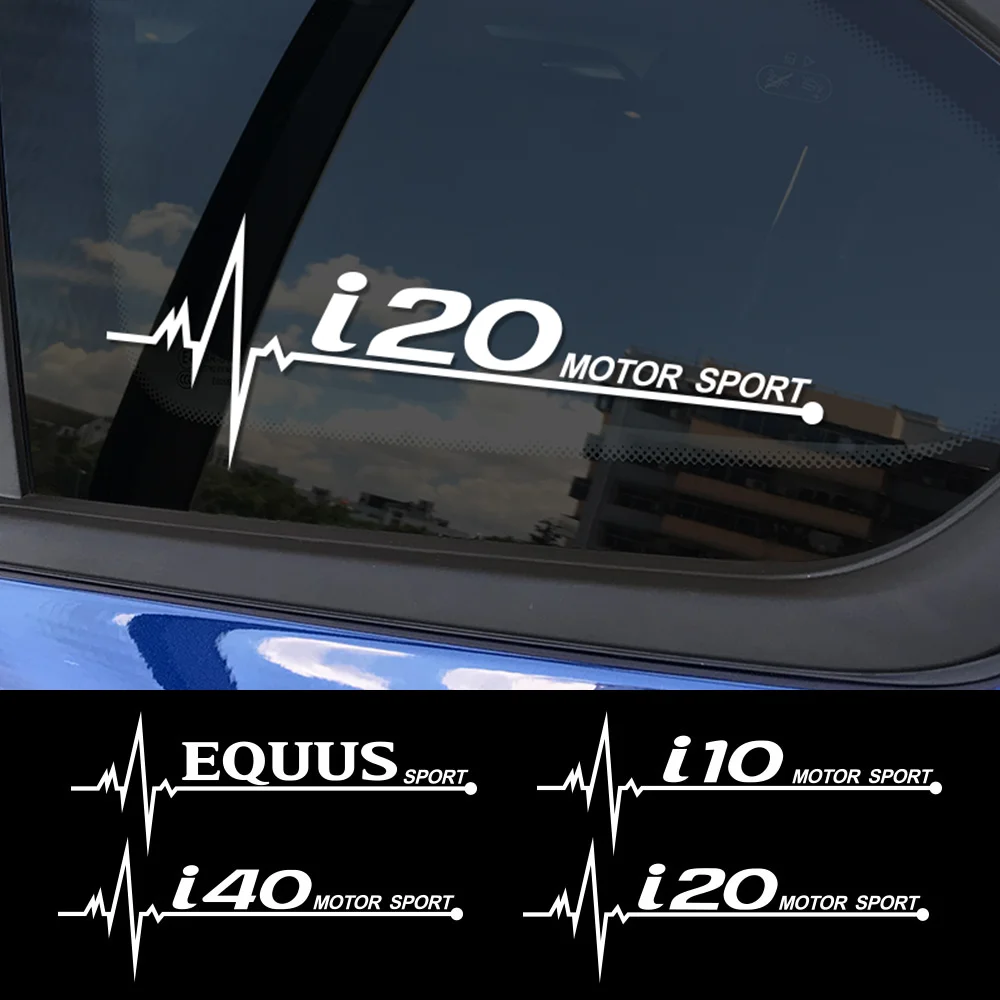 2Pcs Car Side Window Stickers Vinyl Decals For Hyundai Creta Eon Equus I10 I20 I40 Ioniq IX25 IX55 Auto Accessories Decor