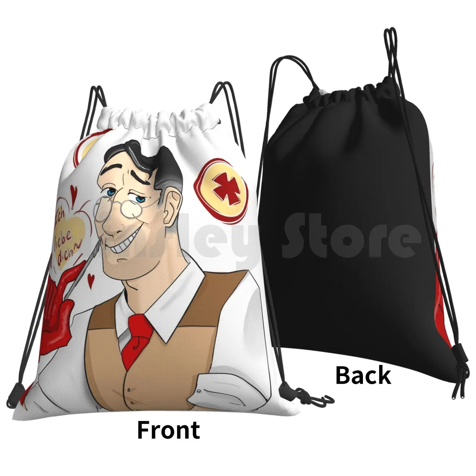 Medic Tf Backpack Drawstring Bag Riding Climbing Gym Bag Tf2 Tf2 Medic Medic Tf2 Team Fortress 2 Valve Video Games