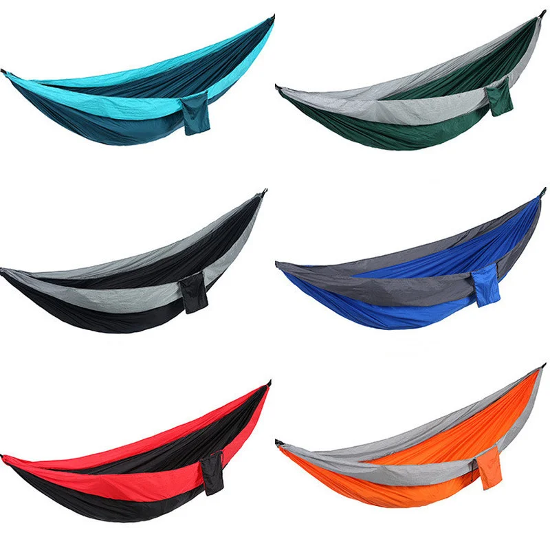 270x140cm Hammock Double Hammock Chair Outdoors Camping Portable Parachute Sleeping Garden Backyard Furniture Hanging Supplies