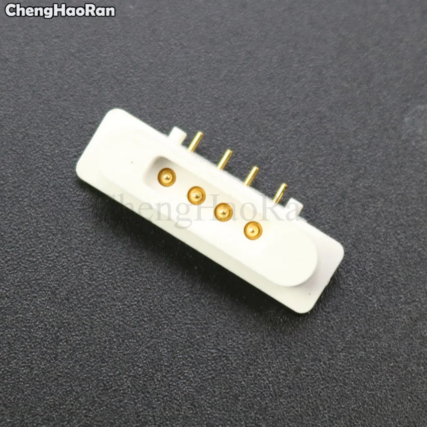 ChengHaoRan connettore magnetico Pogo Pin caricato a molla magneti a 4pin passo 2.2MM 2.75MM fori passanti PCB saldatura maschio femmina sonda