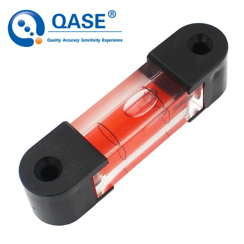 QASE Square Spirit Level Bubble Column Horizontal Ruler Leveler Gauge Inclinometer With Installation Holes 68*16*18mm 1PCS