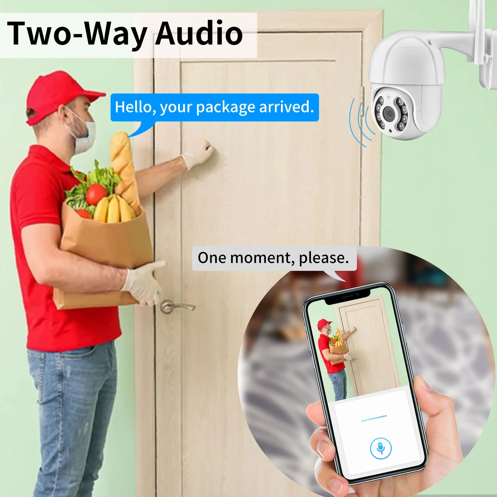 4K 8MP PTZ واي فاي كاميرا IP في الهواء الطلق 5X التكبير الرقمي سرعة قبة 3MP 2MP اتجاهين الصوت AI الإنسان كشف إنذار لاسلكي CCTV الأمن