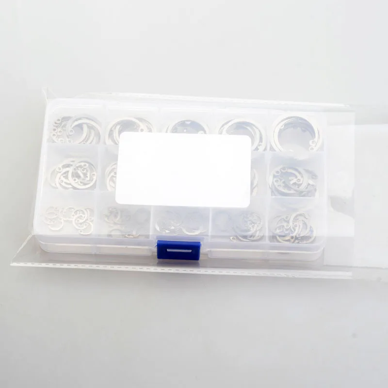 Kit de surtido de anillos de retención de acero inoxidable 150, juego de anillos a presión, tipo C, 304 piezas, GB893