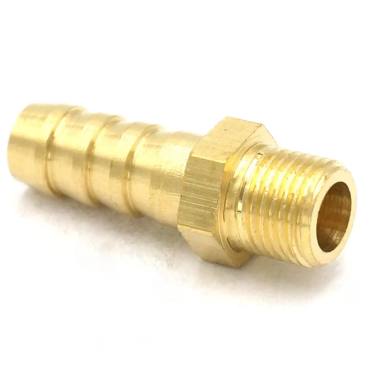 

LOT 2 Fit Hose I/D 8mm Barbed x 1/8" BSP Male Thread Brass Coupler Splicer Connector Fitting For Fuel Gas Water