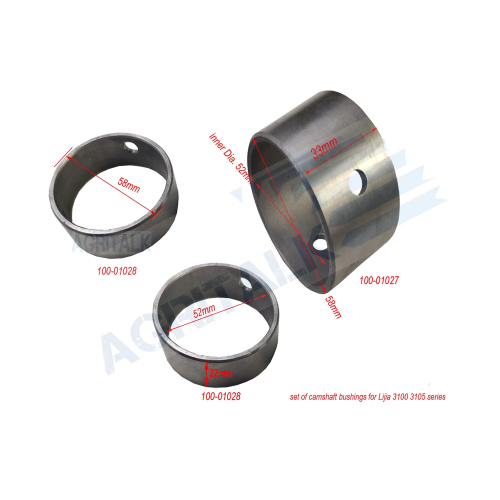 

100-01027 （big 1ps）+ 100-01028 (small 2ps) set of camshaft bushes for Fujian Lijia SL3100 / SL3105 / SL4105