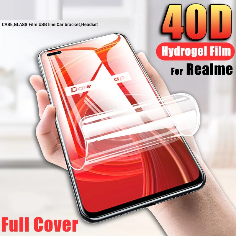 Hydrogel Film Screen Protector For Realme 5 X2 X7 X50 6 Pro Soft Protective Film For Realme C3 C11 C12 C15 XT V5 Not Glass