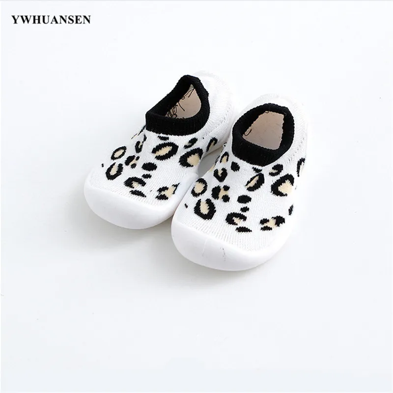 6 To 36M Anti-Slip Floor Socks with Soft Rubber Sole Spring Summer Leopard Children's Indoor Socks Shoes Toddler Baby