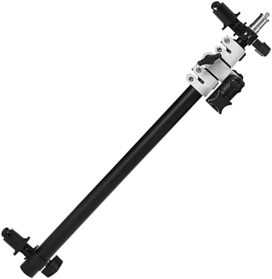 Holder Bracket Swivel Head Reflector Disc Arm Support with Telescopic Boom Arm Top Light Sandbag for Speedlite Mini Flash Strobe