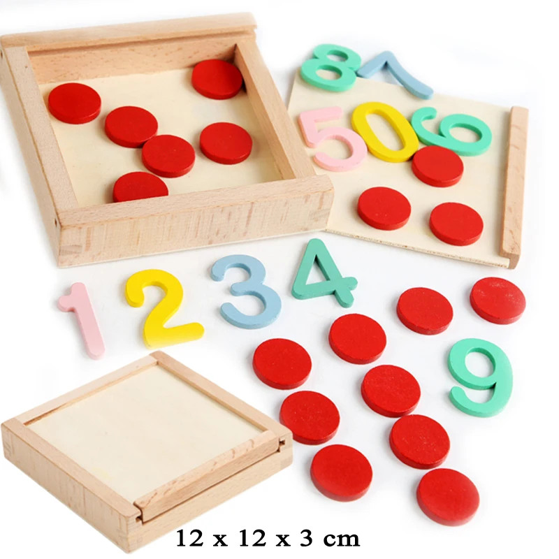 Caja para contar matemáticas Montessori, juguetes para niños, contador de números de madera, juguete de aprendizaje, juguete educativo para preescolar, material didáctico para niños