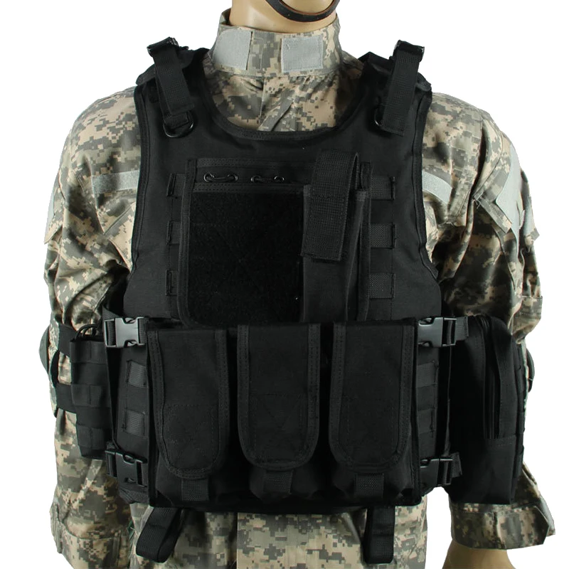 Actical Ghost Vest Multifunctional Outdoor Camouflage 600D Vest Amphibious Field Equipment Camouflage Tactical Buckle Vest