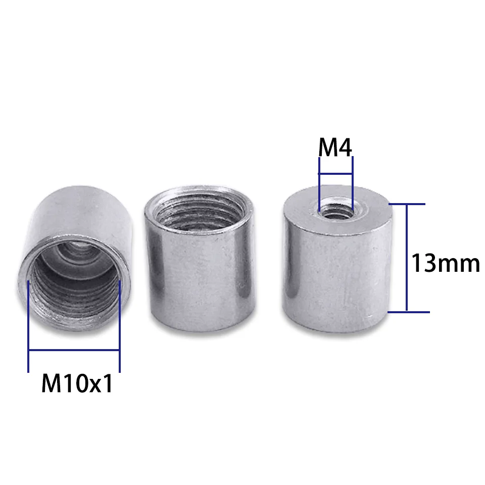 2pcs Round Female Inner Thread M10x1 To Inner Thread M8 M6 M4 Adapter Nut Variable Diameter Screw Fine Thread