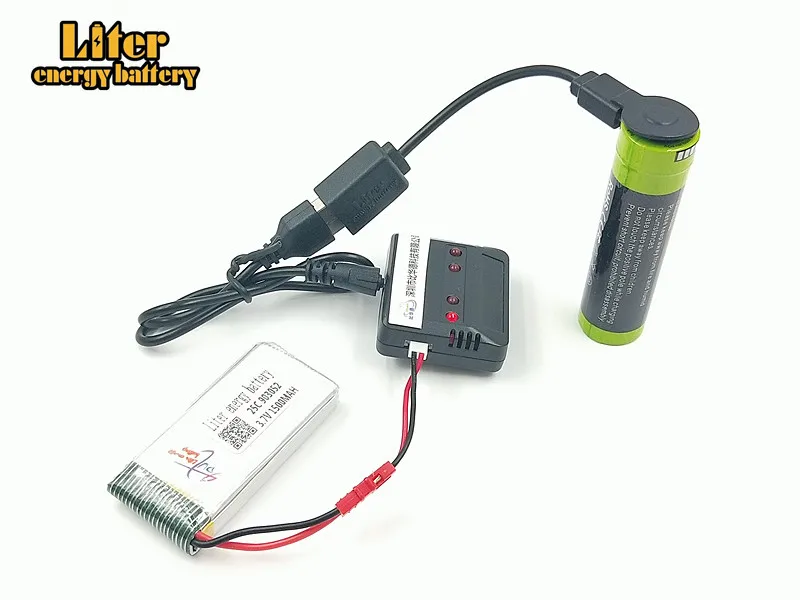 3.7V 1500mah 903052 X5HC X5HW Battery Spare Parts 3.7V 1200mAh Li-Battery For X5HC X5HW with 4in1 Balance Charger