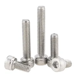 50PCS Metric Thread DIN912 M3  M4 304 Stainless Steel Hex Socket Head Cap Screw Bolts Bike Screw M3* 6mm M4*8mm 20mm