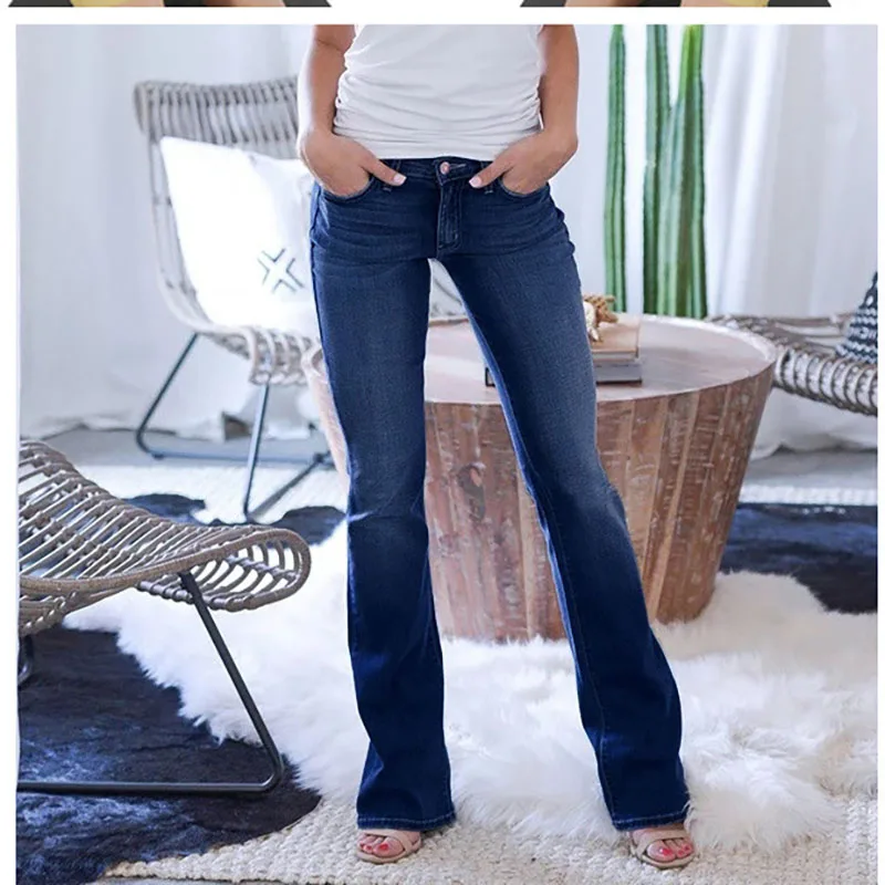 Damskie modne dลผinsy Slim Skinny Stretch Sexy niskiej talii spodnie Flare elastyczne damskie spodnie brazylijska jesieล i wiosna C3120