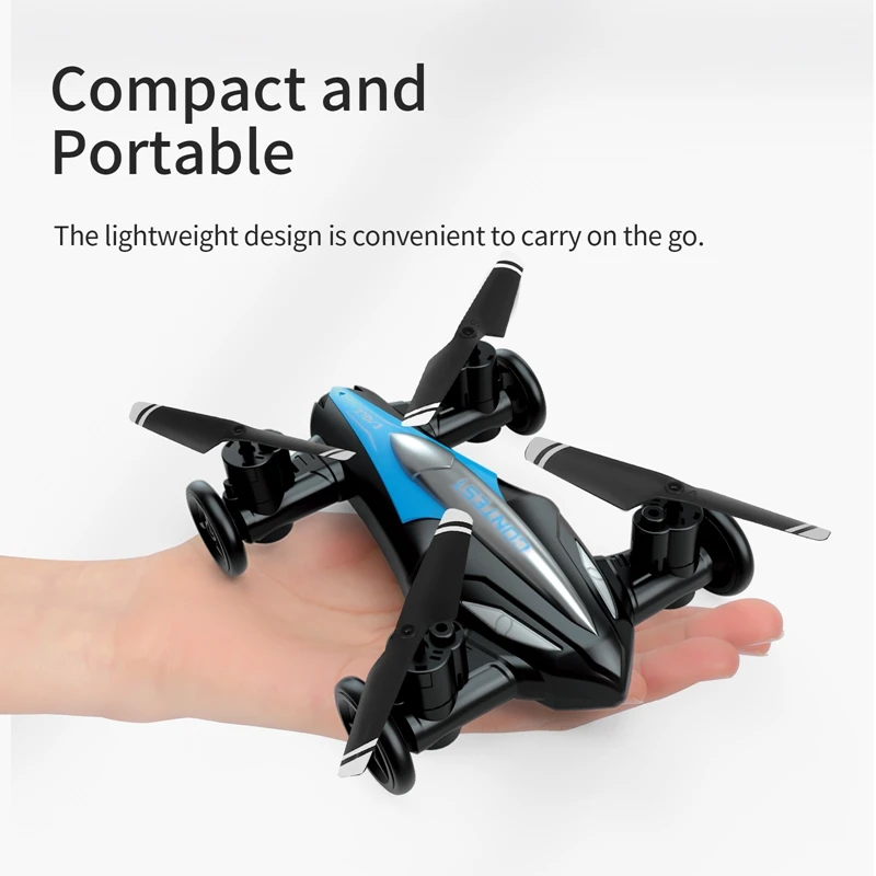 Mini RC Drone 2-In-1รถ Land และ Air 2.4G รีโมทคอนโทรลรถเฮลิคอปเตอร์ Dual Mode RC Quadcopter เครื่องบินเครื่องบินของเล่น