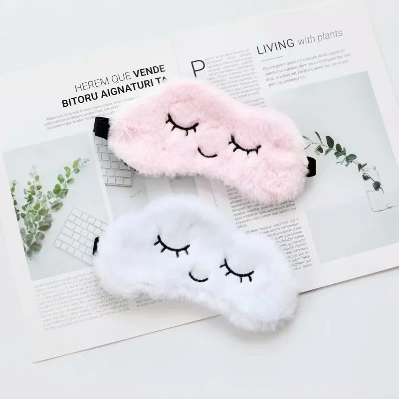 Cartoon Sleeping Eye Mask Plush Eye Shade Cover Eyeshade Cloud Eye Cover Eyepatch Nap Health Eye Cover