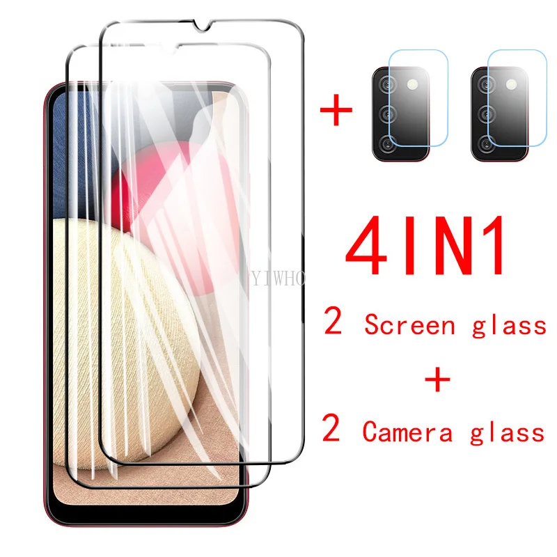 4in1 Protector Glass for Samsung A 02s Screen Protectors Camera Film on Galaxy A02s A02 S SM-A025F Tempered Glass Safety Film