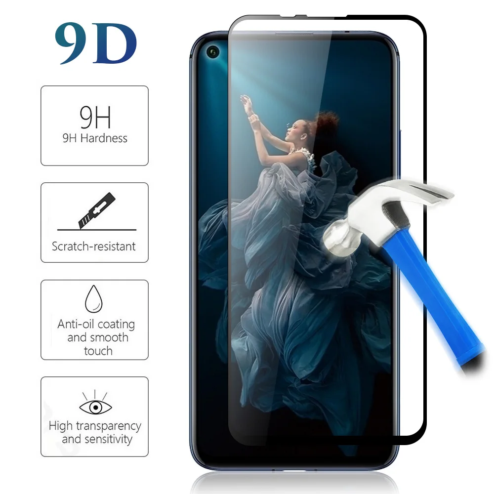 9D Tempered Glass for Huawei Honor 20 Glass on Honor 20 Pro 6.26