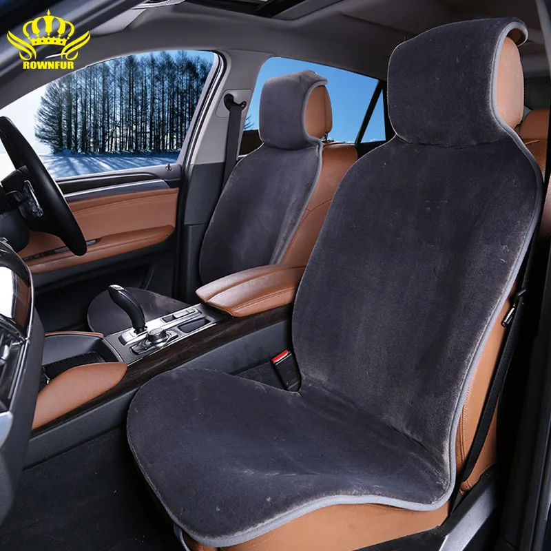 1pcs For One Front car seat covers faux fur cute car interior accessories cushion styling winter new plush car pad seat cover