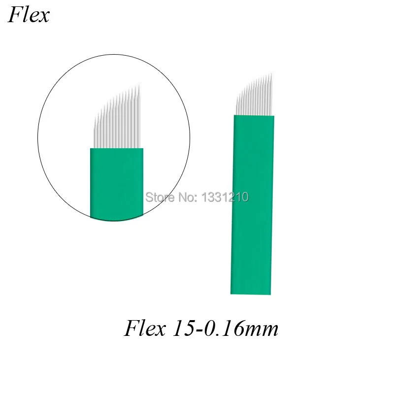 Lâminas Agulha Tebori 15F 0,16MM NANO Tebori Micro Sobrancelha Eyebrow Tattoo Manual Semi Permanent Makeup Blades For Tobori Pen