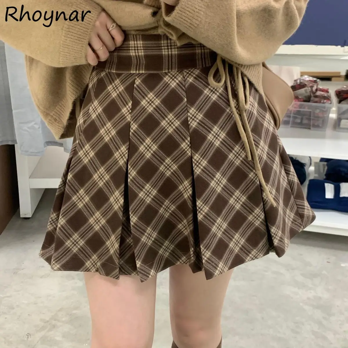 Mini Geplooide Rokken Dames Plaid Ontwerp Preppy Stijl Sexy Meisjes Stijlvol Modieus Stijlvol Vrouw Charmant Tender Mooie Studenten