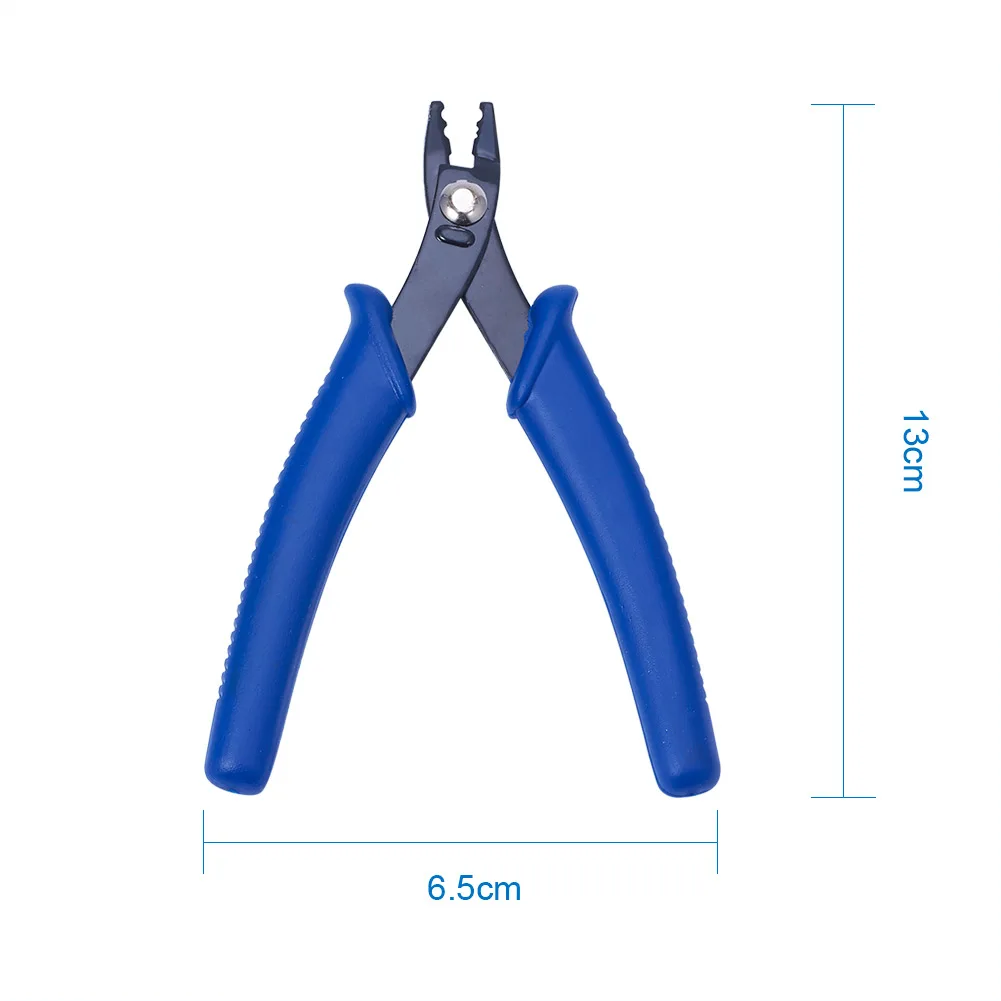 45# Carbon Steel Crimper Pliers for Crimp Beads DIY Beading Supplies Jewelry Making Tools Equipment Dark Blue 12.5x8x1.4cm