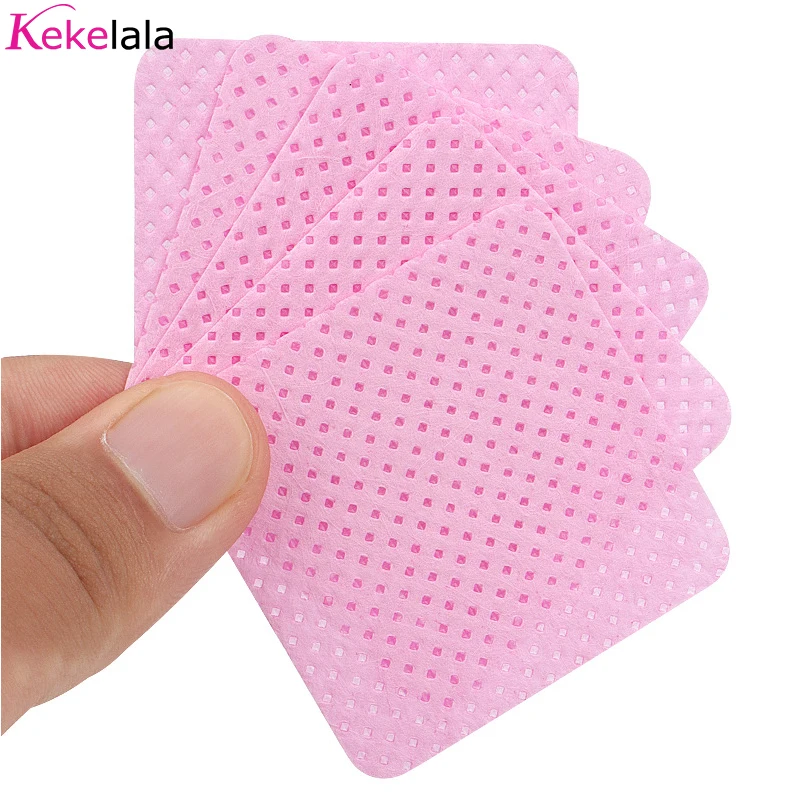 200pcs Lint-Free Cotton Paper Eyelash Extension Glue Remover Anti-clogging Wiper Wipe Glue Bottle Mouth Clean Pads Makeup Tools