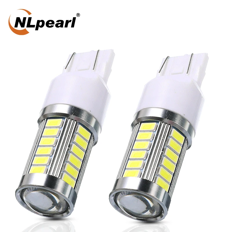 

NLpearl 2x Signal Lamp T20 7440 W21W Wy5W LED Bulbs 7443 W21/5W 5630 33 SMD Car Backup Reverse Light Brake Lamp White Yellow Red