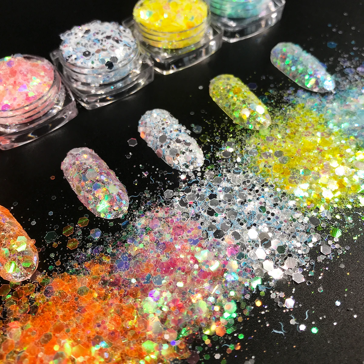 Holographic Nails Pumpkins Flakes Sequin Nail Art Glitter Halloween Christmas Glitter Nails Accesorios Decoration Маникюр