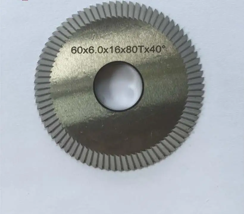 

0114 milling cutter 60mm HSS angle cutter WENXING horizontal key machines replacement 60x6x16X80Z WENXING 283 218A 218B 218D 216