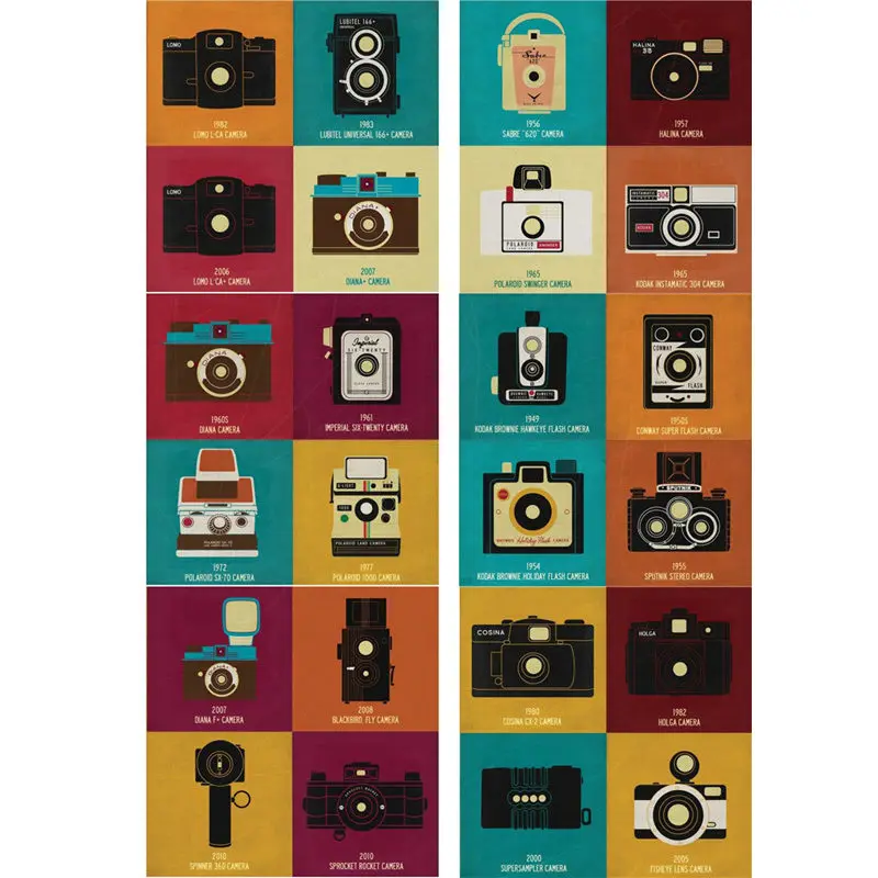 2 pcs/lot Vintage Camera and Film Deco DIY Planner Sticker Pack Notebook Agenda Stickers Cute Stationery School Stuff