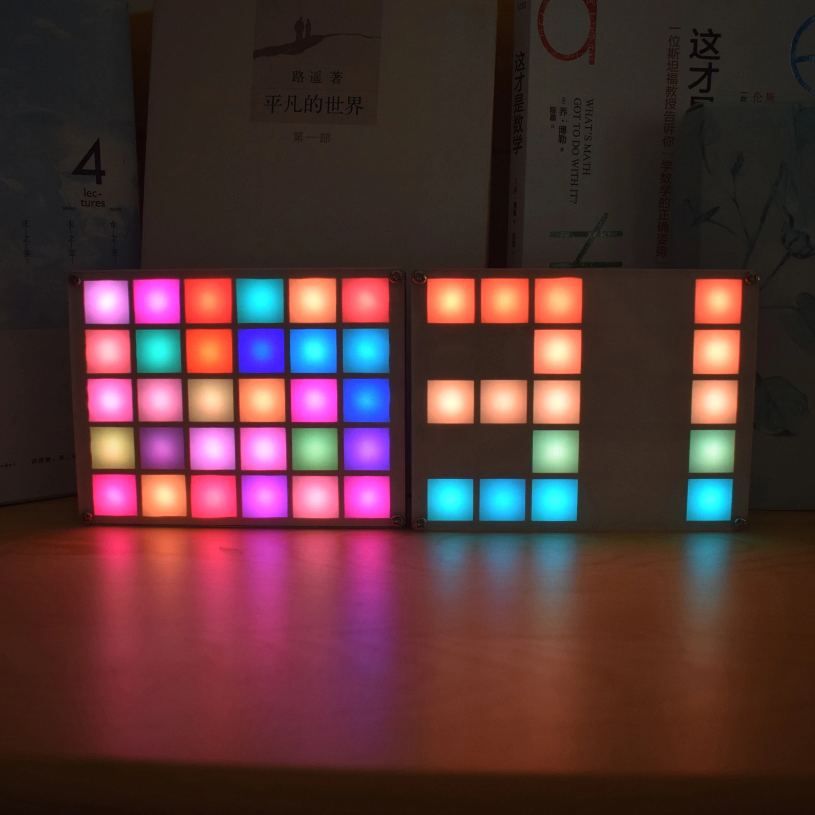 Multi-function LED Cool Music Spectrum RGB Color Board DIY MAX9814 Microphone Amplifier Electronic production Clock Kit