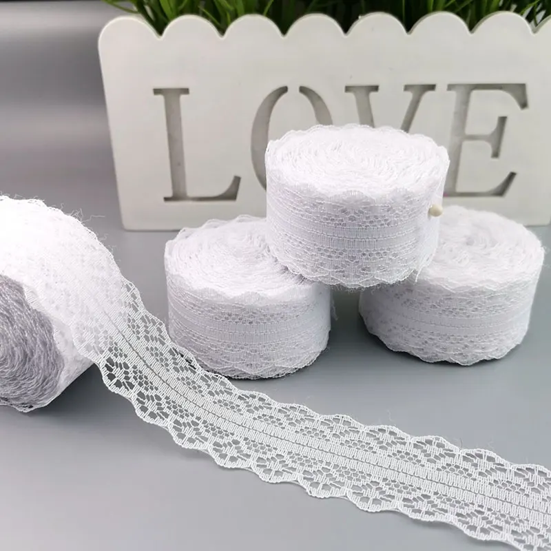 10 meters lace 3CM white Lace ribbon fabric Webbing Decoration DIY Apparel Sewing  Lace for crafts