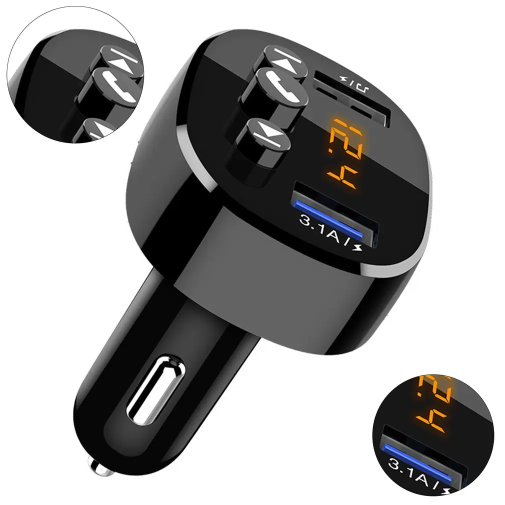 

Universal Car U Disk MP3 Player Wireless Handsfree Calling Car Kit 3.1A Dual USB Fast Charger for Car Fm Transmitter