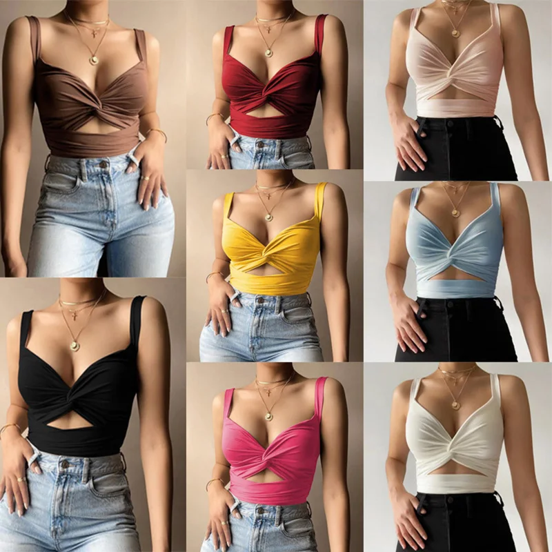 2025 Sexy Women Sleeveless Short Crop tops Ladies Vest Casual Tank Top Women's Tube Top Female Black White