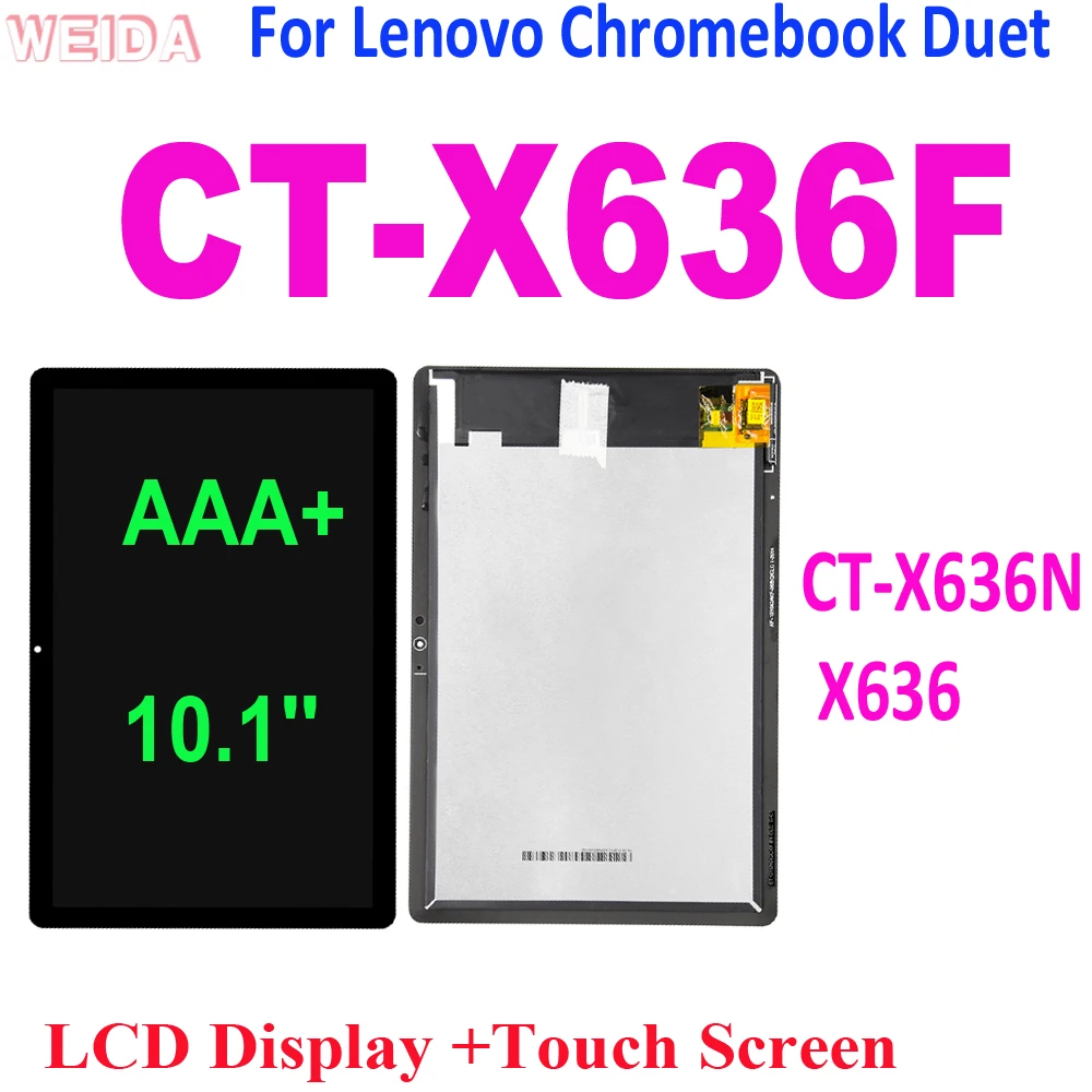 

AAA+ 10.1'' LCD For Lenovo Chromebook Duet CT-X636F CT-X636N X636 LCD Display Touch Screen Digitizer Assembly Replacement Tools