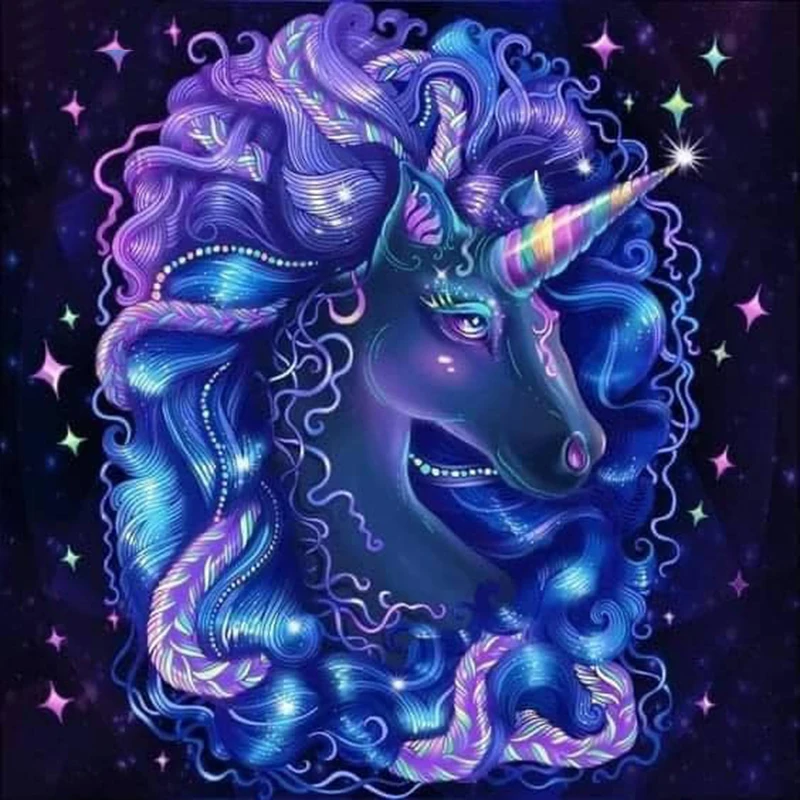 new 5D DIY Diamond Painting Unicorn Full Round/Square Diamond Embroidery Cross Stitch Needlework Animal Art Crafts Home Decor