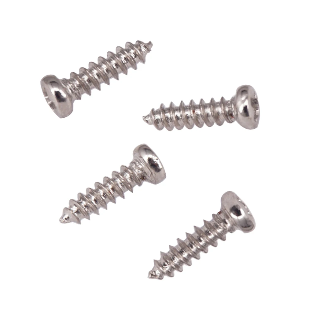 Set Of 50 Screws For Electric Guitars Bass Tuners Machine Heads Silver