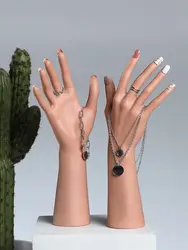 Realistic Female Mannequin Dummy Hand Model for Nails Jewelry Rings Display