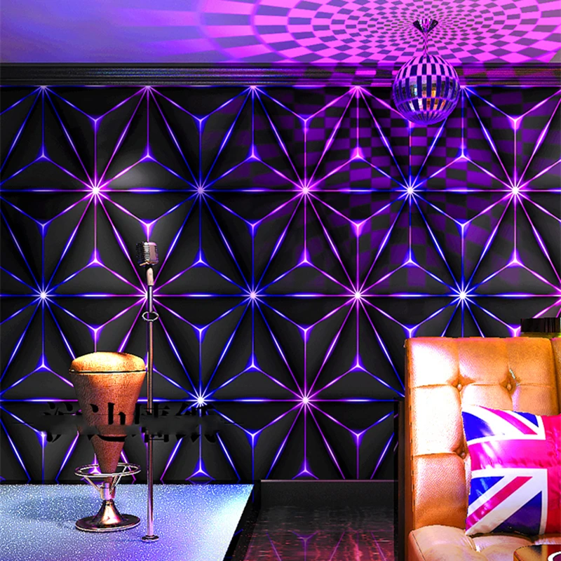 

Non-Adhesive PVC Tech-Inspired Wallpaper,53cm x 9.5m,for KTV,Disco,Bars,Karaoke, Flashy Green Blue Purple Red Orange Yellow Pink