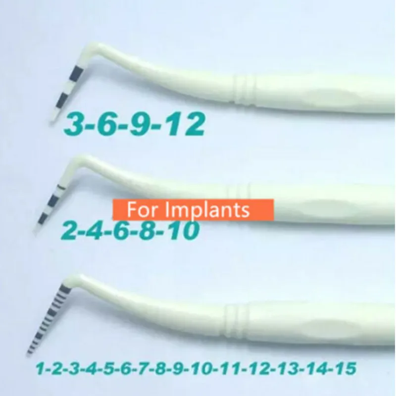 1Piece Probe Depth Measure Explorer Periodental NoHarm to Implants Flexible Resin Material Probs Dental