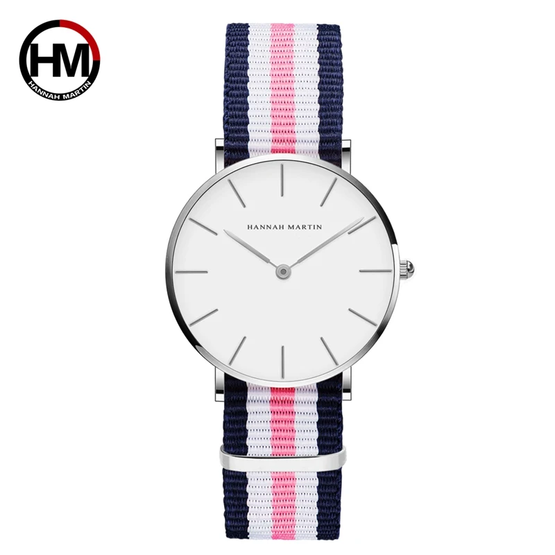 Japan Quartz Movement Fashion Girl Student Casual Young Ladies Watches Nylon Strap Wristwatches Brand Waterproof For Women 2018