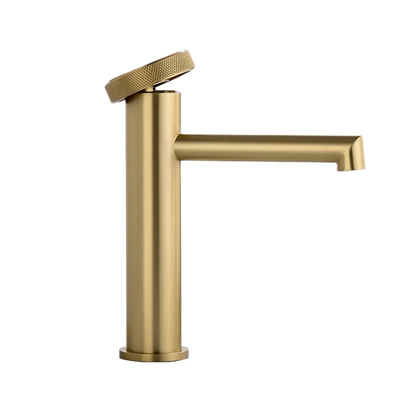 Brass Bathroom Basin Faucets, Sink Mixer, Hot and Cold, Single Handle, Deck Mounted Lavatory Taps, Unique Design, New Arrival