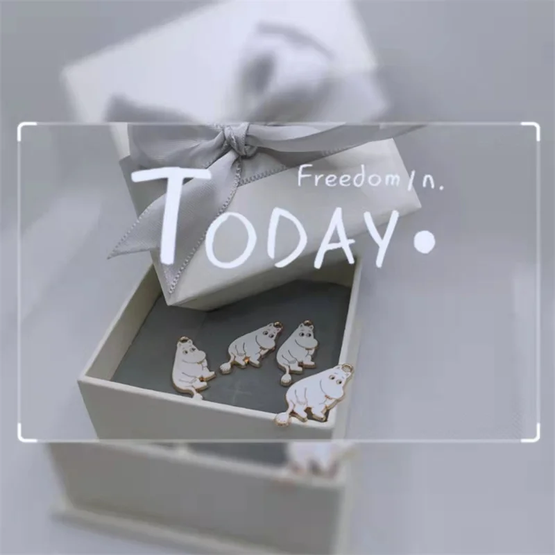 

100pcs/Lot New Cartoons Dripping Oil Hippo Animal Series Alloy Charm Diy Jewelry Findings Necklace Earrings Pendant Accessoriess