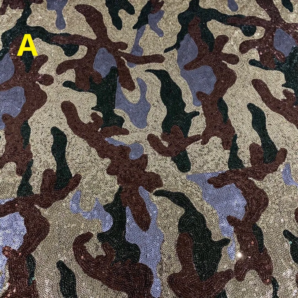 125-130cm camouflage sequin fabric,sequined camouflage fabric, XERY-JM181022E