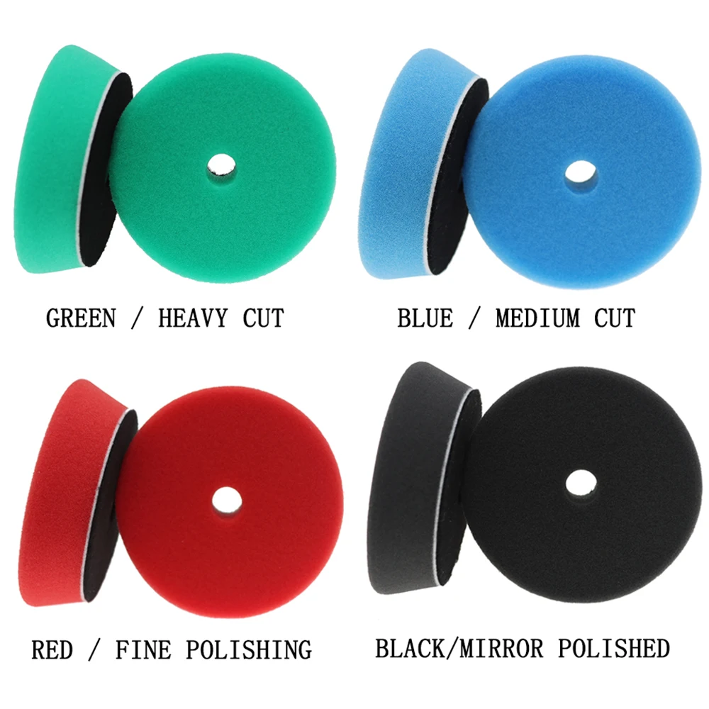 4 polishing pads, 3 inch sponge disk, suitable for DA/RO/GA automobile rough/medium/fine polishing and waxing disk