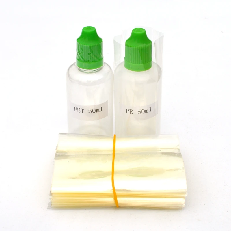 Clear PVC Heat Shrink Wrap Film for 50ml E Liquid Plastic Bottle Eye Drop Bottles Heat Shrink Film Shrink Seal Free Shipping