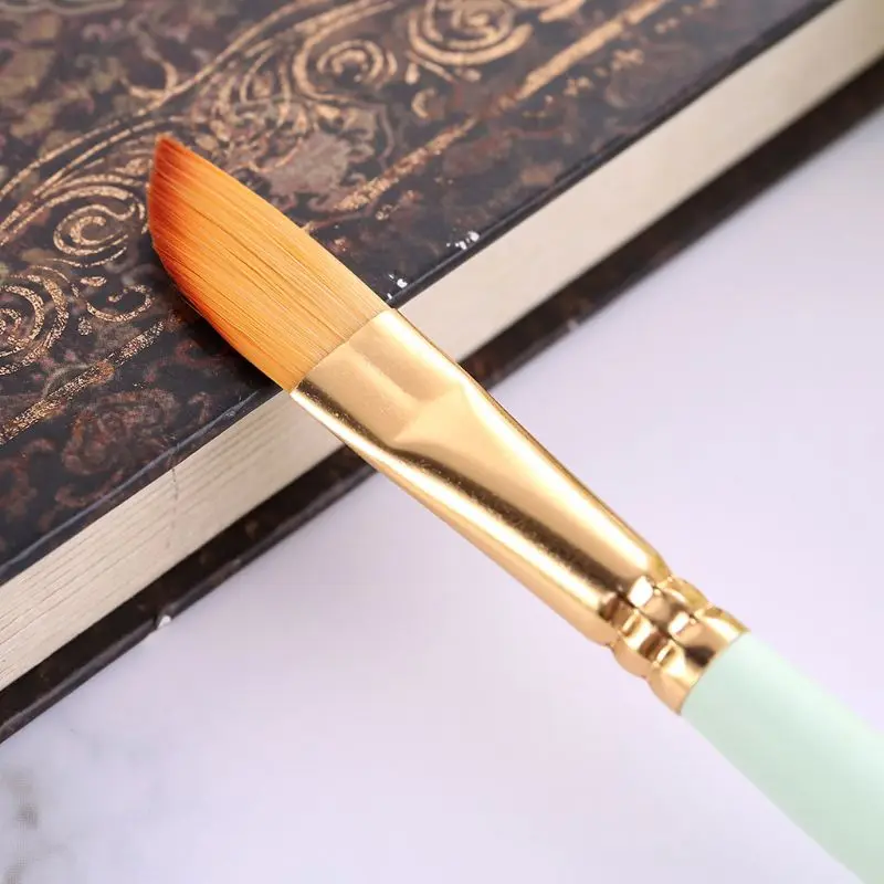 12 قطعة الفنان الطلاء فرشاة مجموعة نايلون الشعر المائية أدوات الاكريليك إمدادات النفط اللوحة