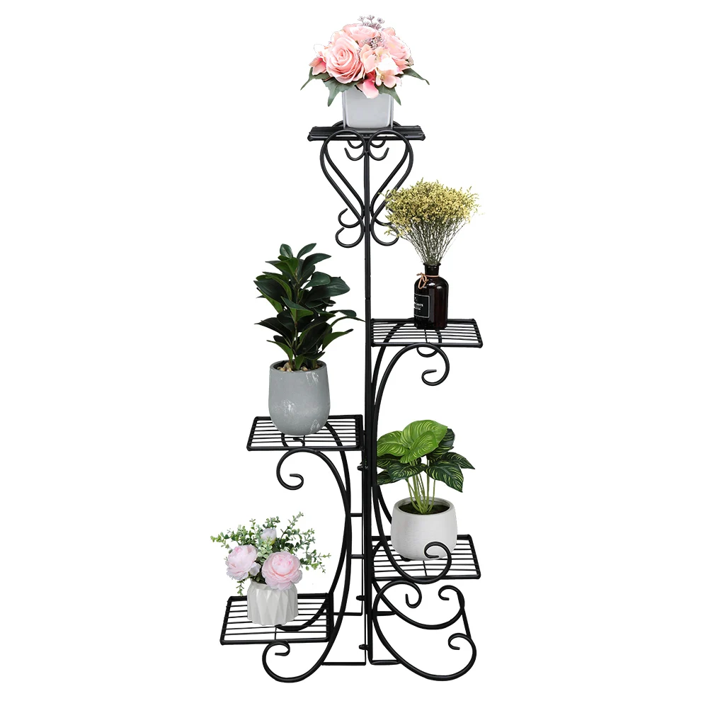 Indoor Outdoor 5-Tier Shelves Patio Plant Holder Outdoor Displaying Plants Flower Flower Pot Holder Shelves Planter Rack Storage